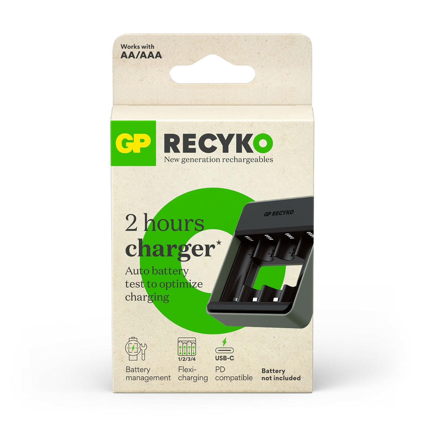 GP Recyko M453 (4槽/USB)充電器