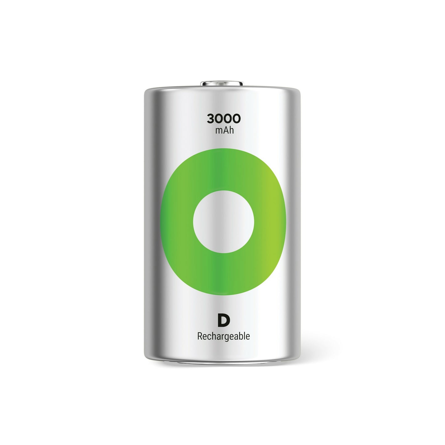 GP綠再D型充電電池3000mAh (2粒裝)