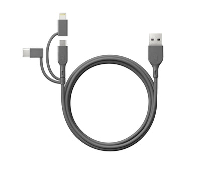 1米3-合-1 USB傳輸線（Micro-USB + Ligtning + USB type C）